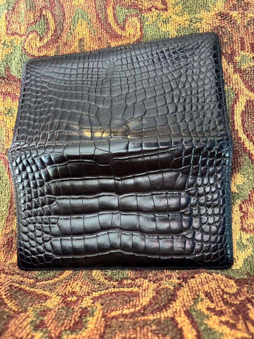 お買い得希少モラビトアリゲーターマット無双 長財布美品定価15%以下