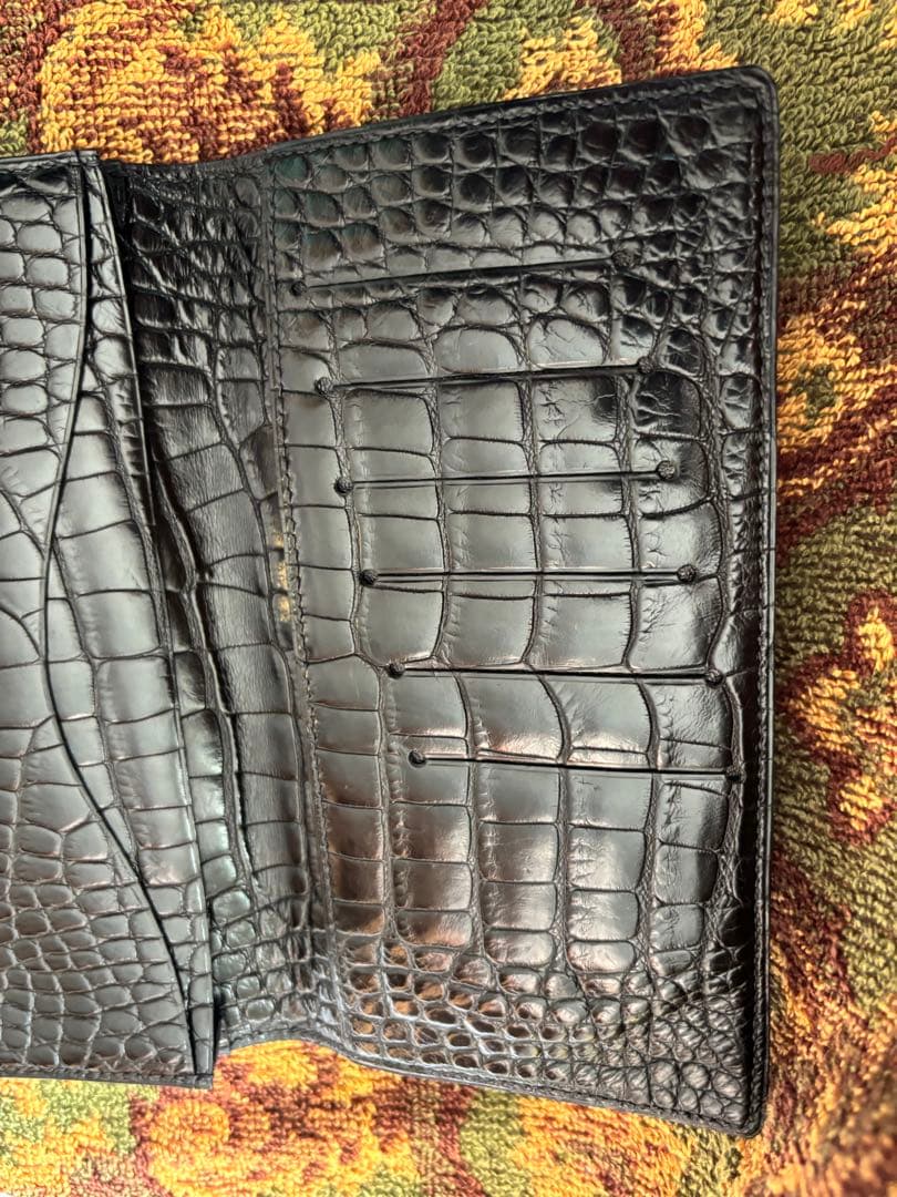 お買い得希少モラビトアリゲーターマット無双 長財布美品定価15%以下