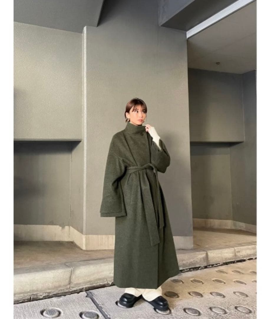 【値下げ】BLACK BY MOUSSY/スタンドカラーウールコート