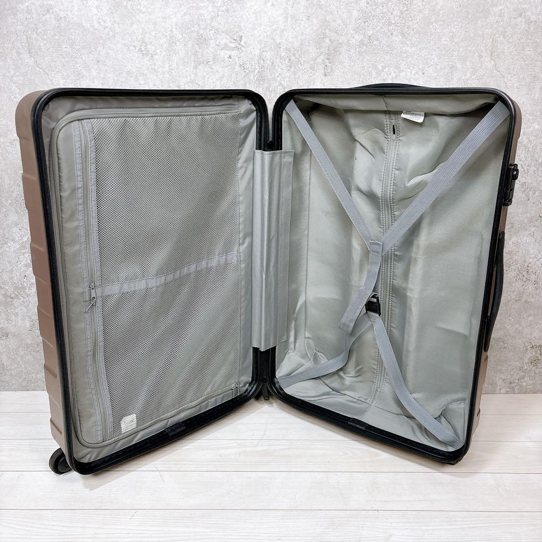 無印良品 MUJI バーを自由に調節できるハードキャリーケース 62L ベージュ