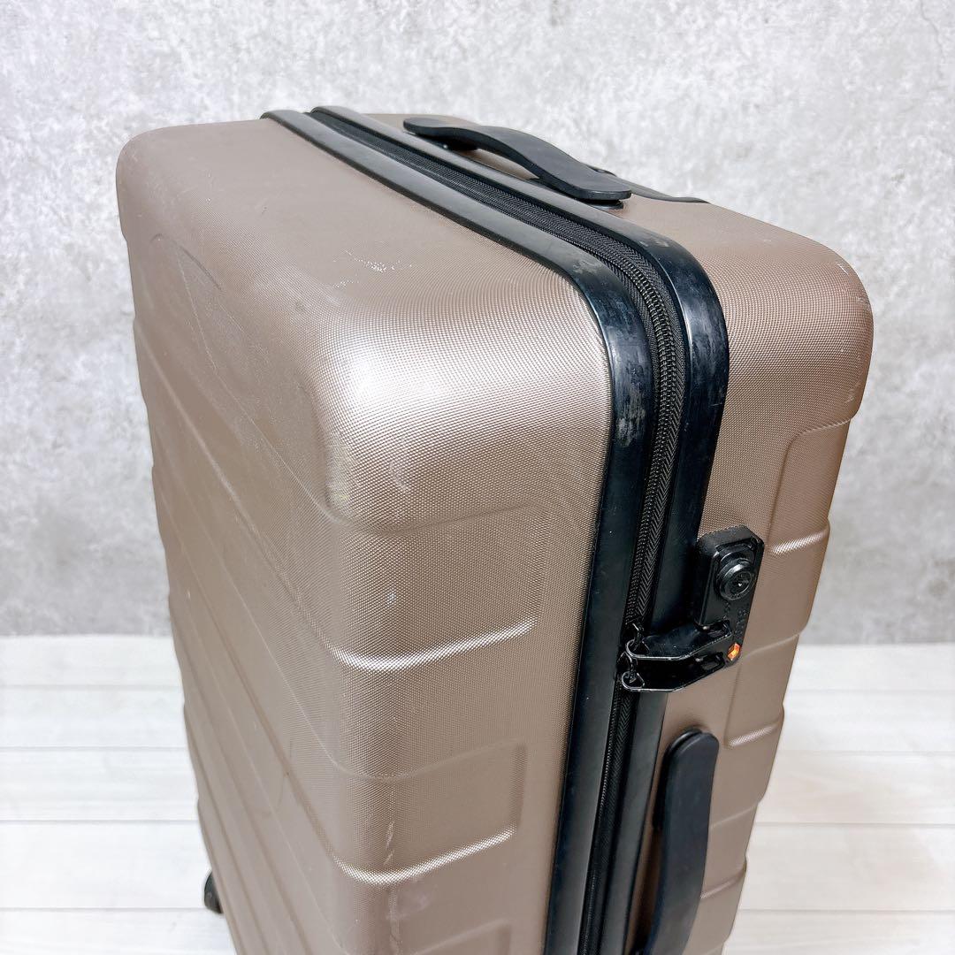 無印良品 MUJI バーを自由に調節できるハードキャリーケース 62L ベージュ