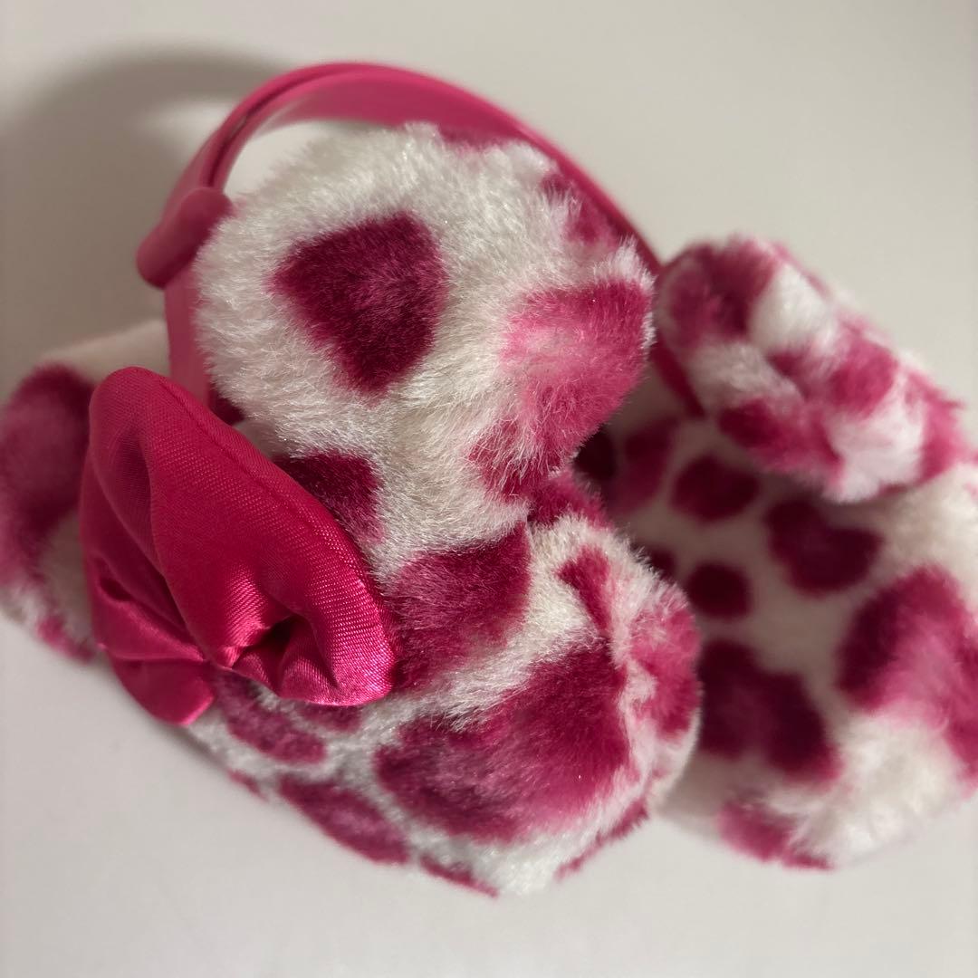 ミニー ヒョウ柄 イヤーマフ　耳当て