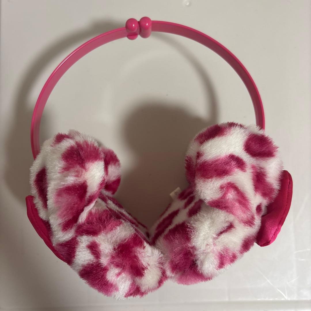 ミニー ヒョウ柄 イヤーマフ　耳当て