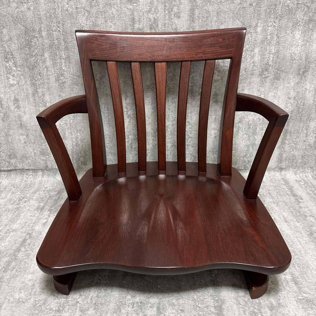 【超希少・美品】回転式　ローチェア　花梨　ブラウン　ヴァン　FC-556A 大塚