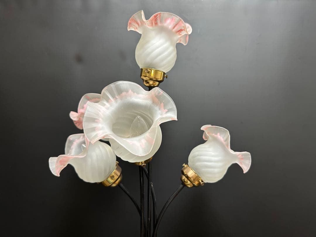 ベネチアンスタイル 5灯 フロアランプ ブラウン色