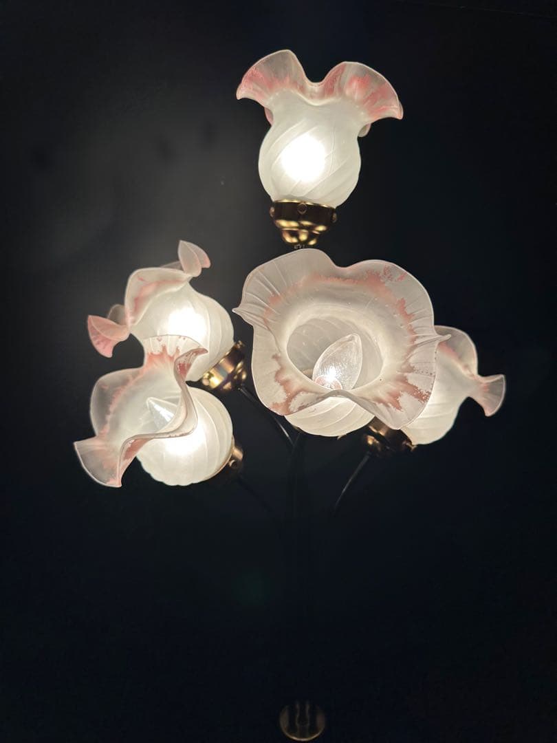 ベネチアンスタイル 5灯 フロアランプ ブラウン色