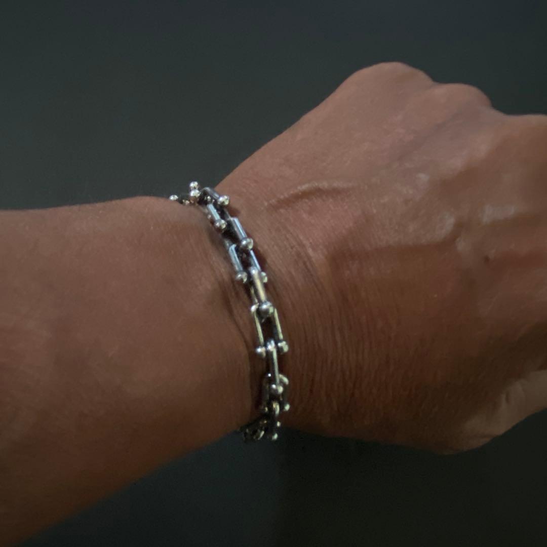 US ヴィンテージ ハードウエア チェーンブレスレット シルバー925