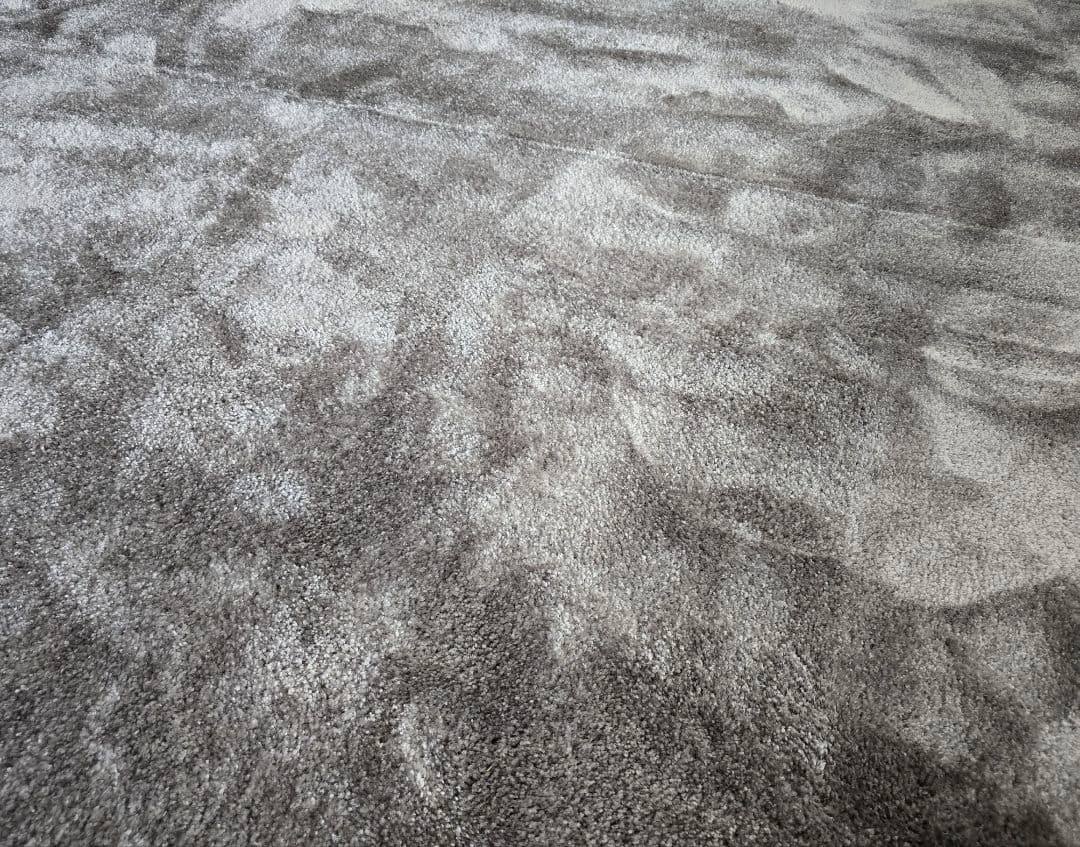 ラグ 国産 高級ラグ ジェイド 190×190 プレーベル カーペット シルバー