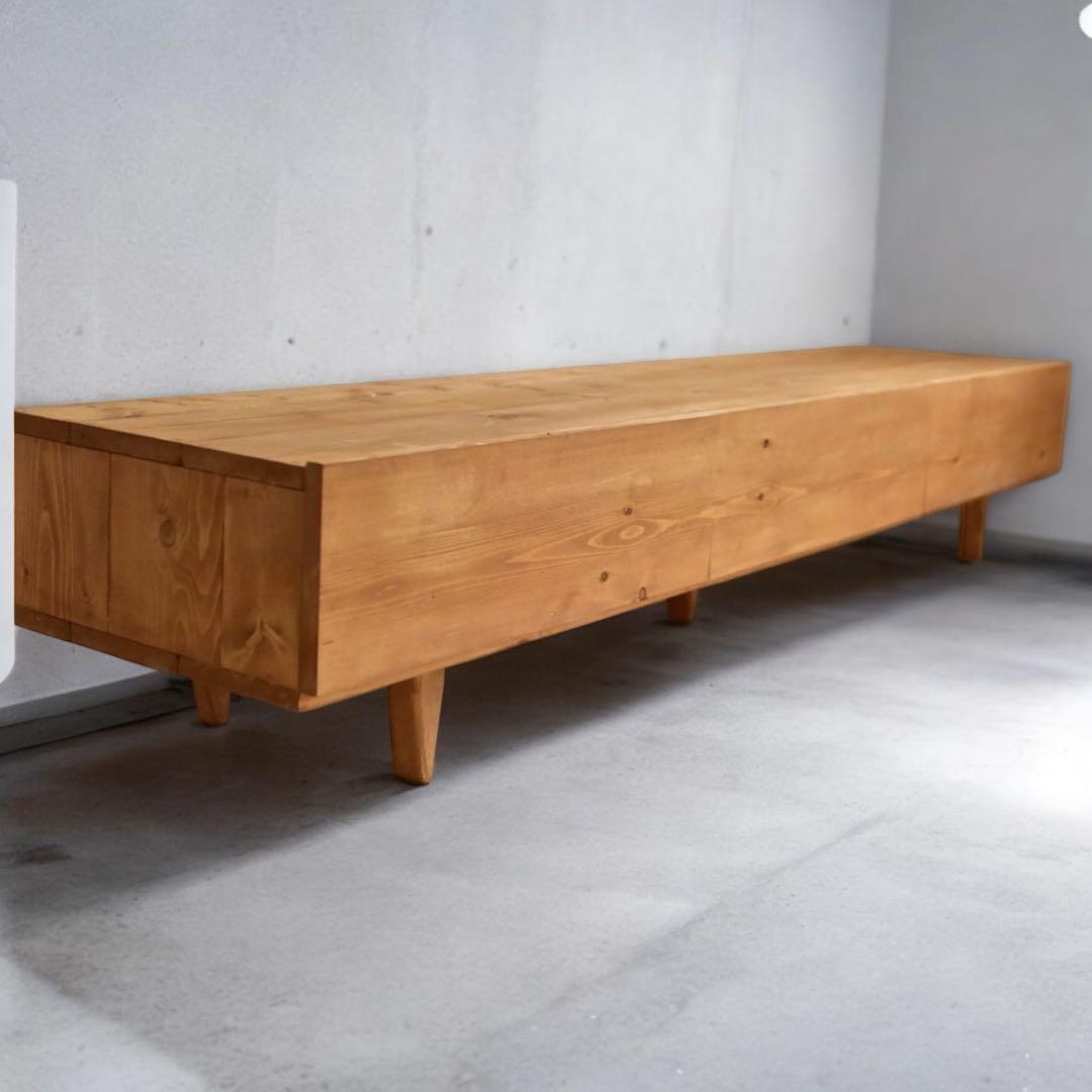 1台限定！直ぐに発送！】180㎝オーク色テレビボード　無垢