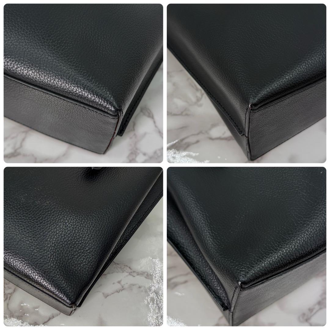 コーチ トートバッグ モリー 2way クロスボディ レザー ブラック 金金具