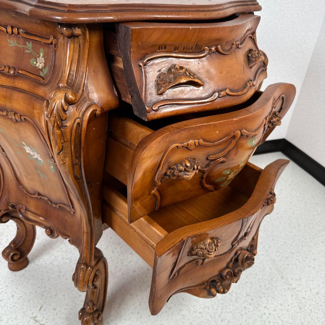 イタリア製 ナイトテーブル ロココ調 コンソール 管理No.※i4※