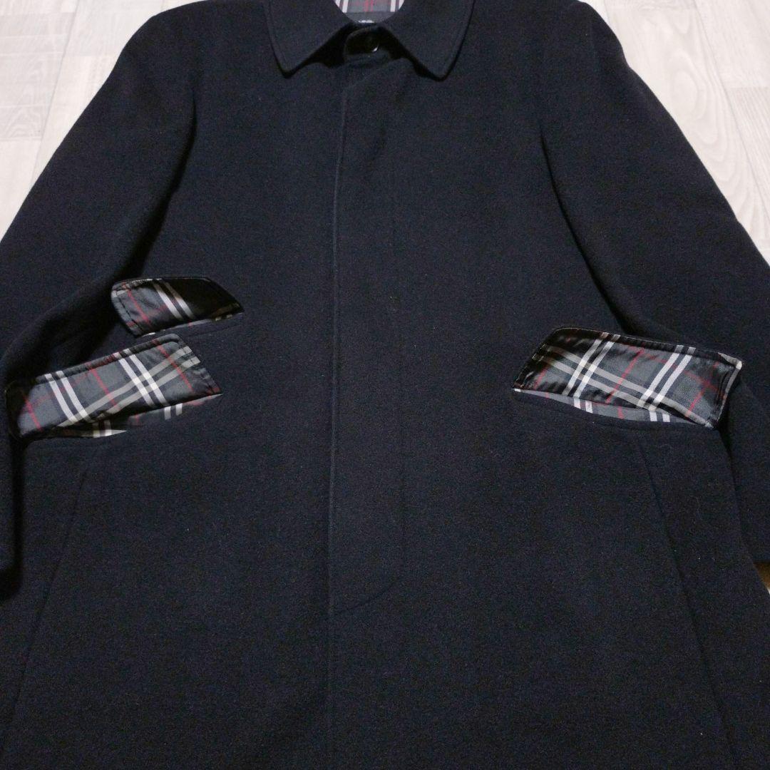超極美品✨️バーバリーブラックレーベル　ステンカラーコート　カシミアノバチェック
