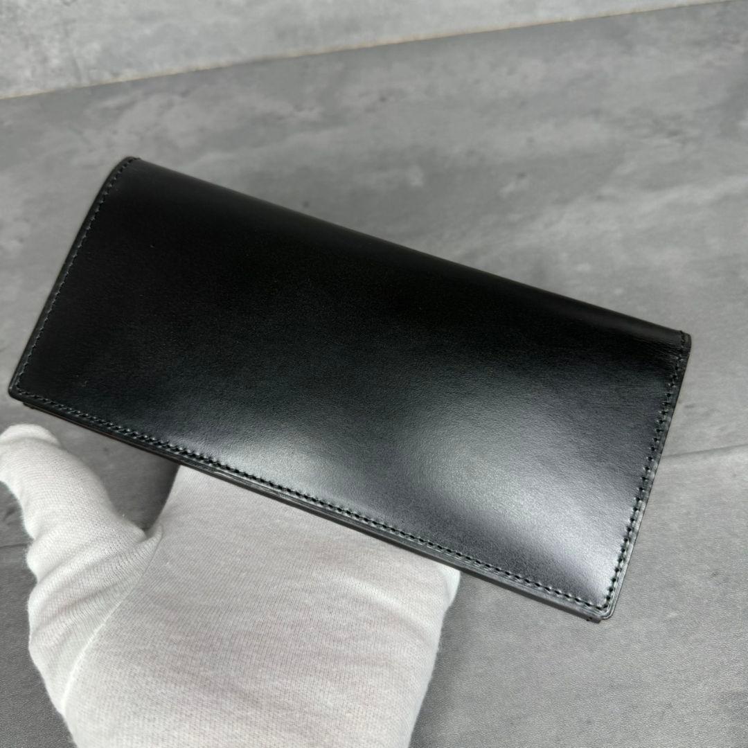 【付属品完備】ガンゾ エイボン ブライドルレザー 長財布 小銭入れ付き ブラック