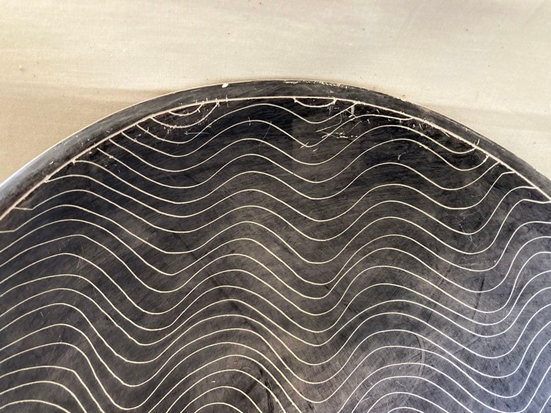 アフリカ柄フル-ツ皿(手書きハンドメイド)