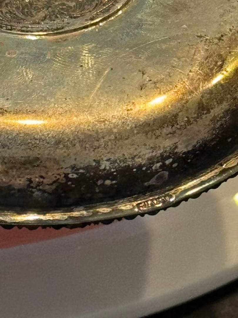 銀製　アンティークシルバープレート