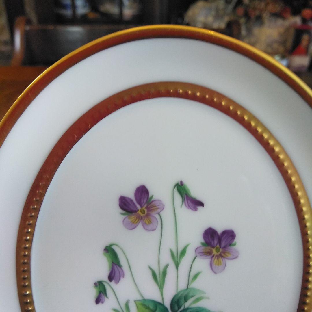 アウガルテン   メドウフラワーズ（6314V）飾り皿  すみれ