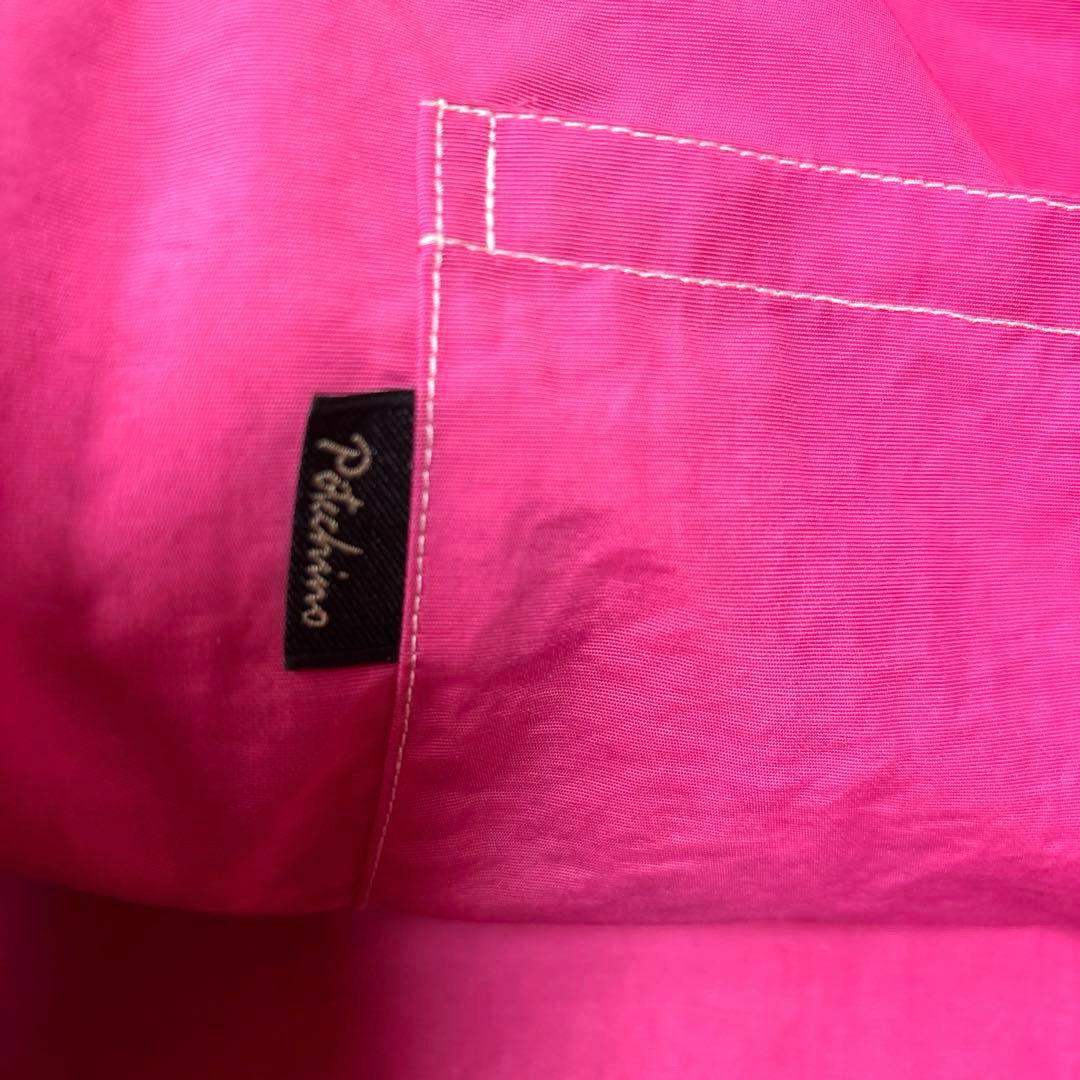 【POTECHINO】ポテチーノ さえら ボストン 旅行バック 花モチーフ　黒