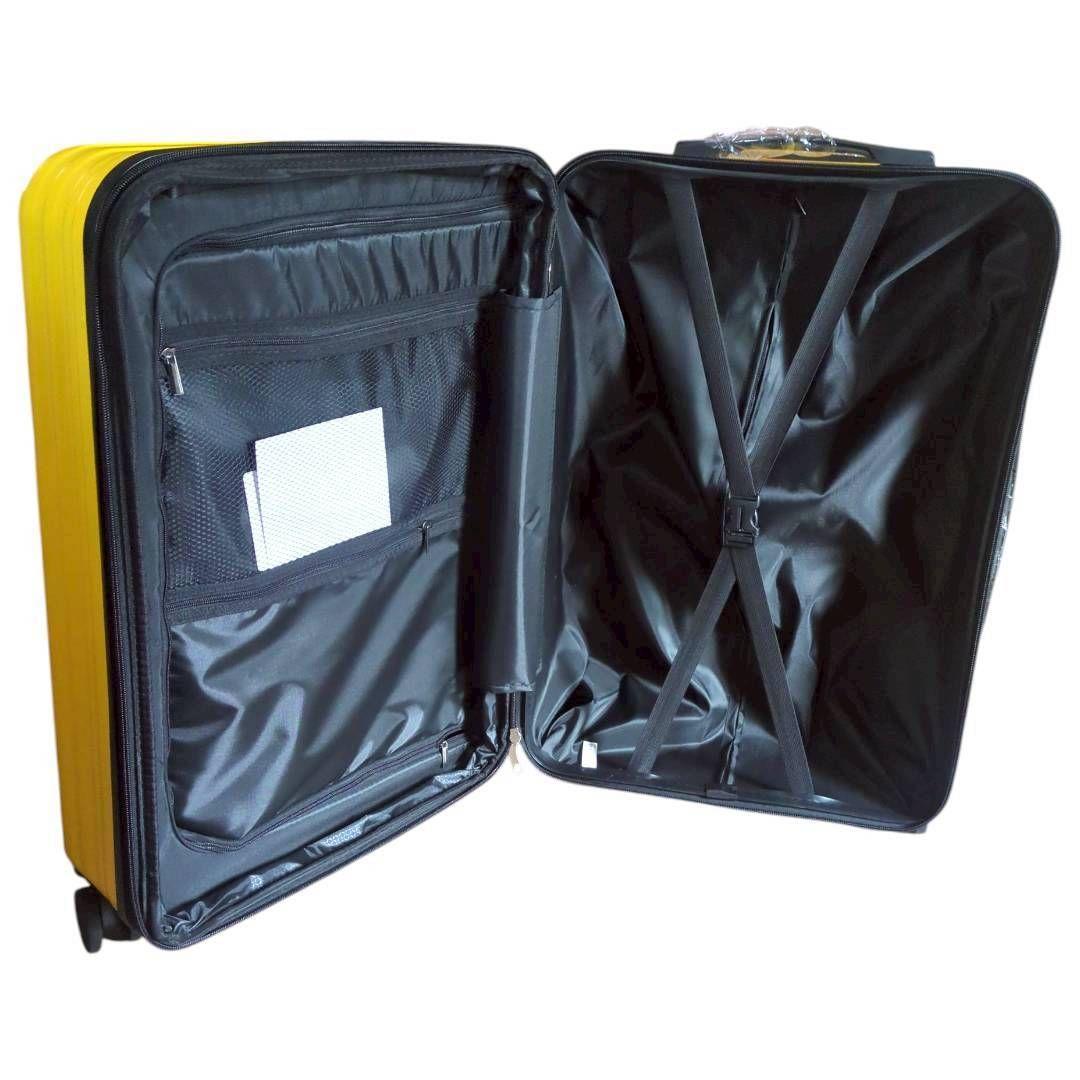 スーツケース キャリーケース 【Ｌ】イエロー 90L 拡張機能付 旅行 出張