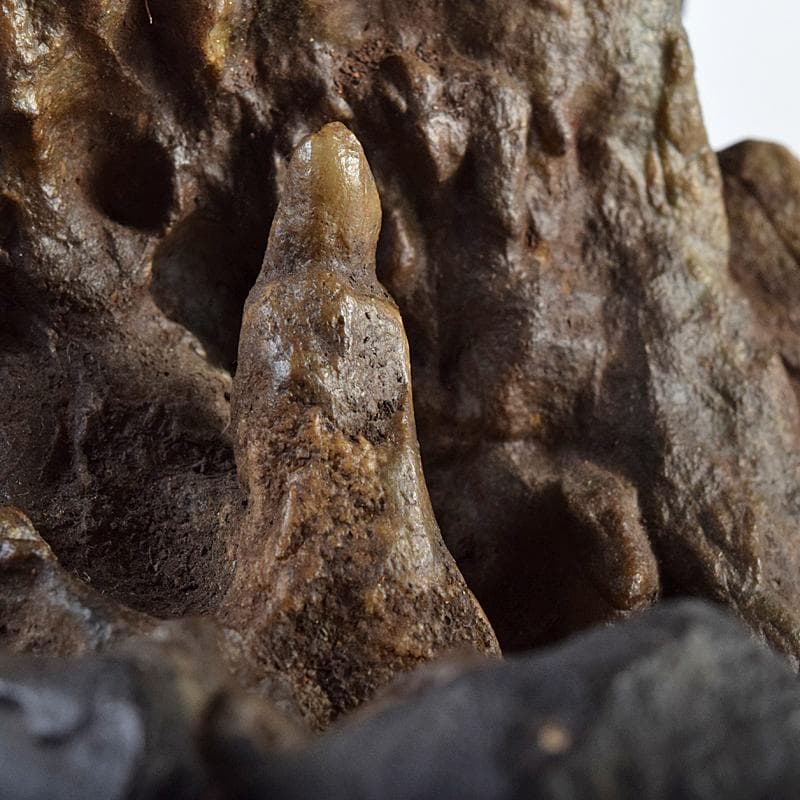 AAA　天然石　岩屋観音　仏像　置物　共箱　題字　清石山人　F　R8553