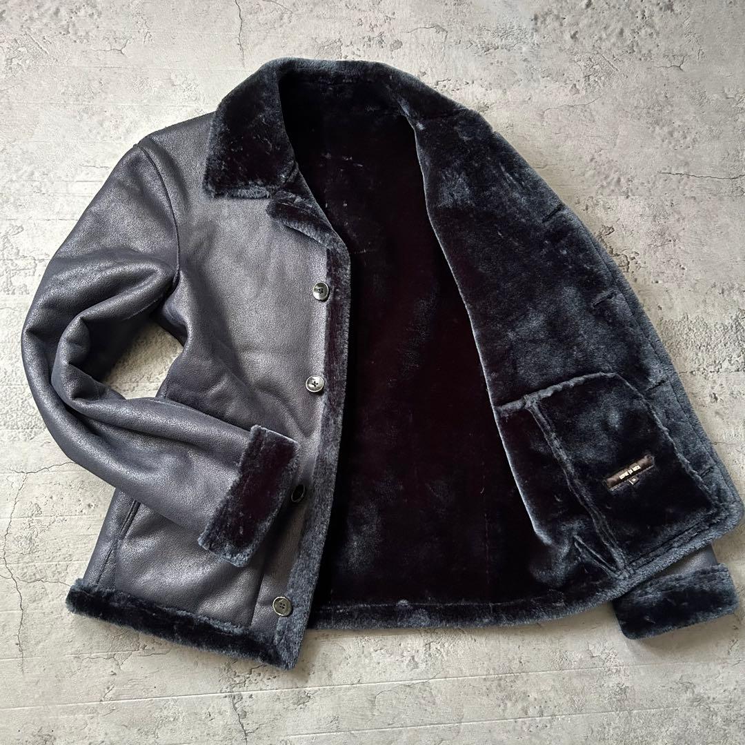 未使用級 COMME CA MEN フェイク ムートンコート