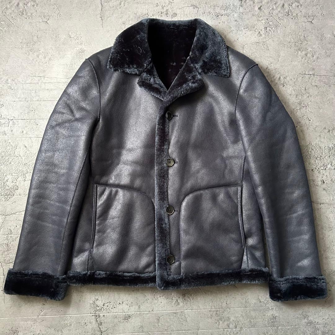 未使用級 COMME CA MEN フェイク ムートンコート
