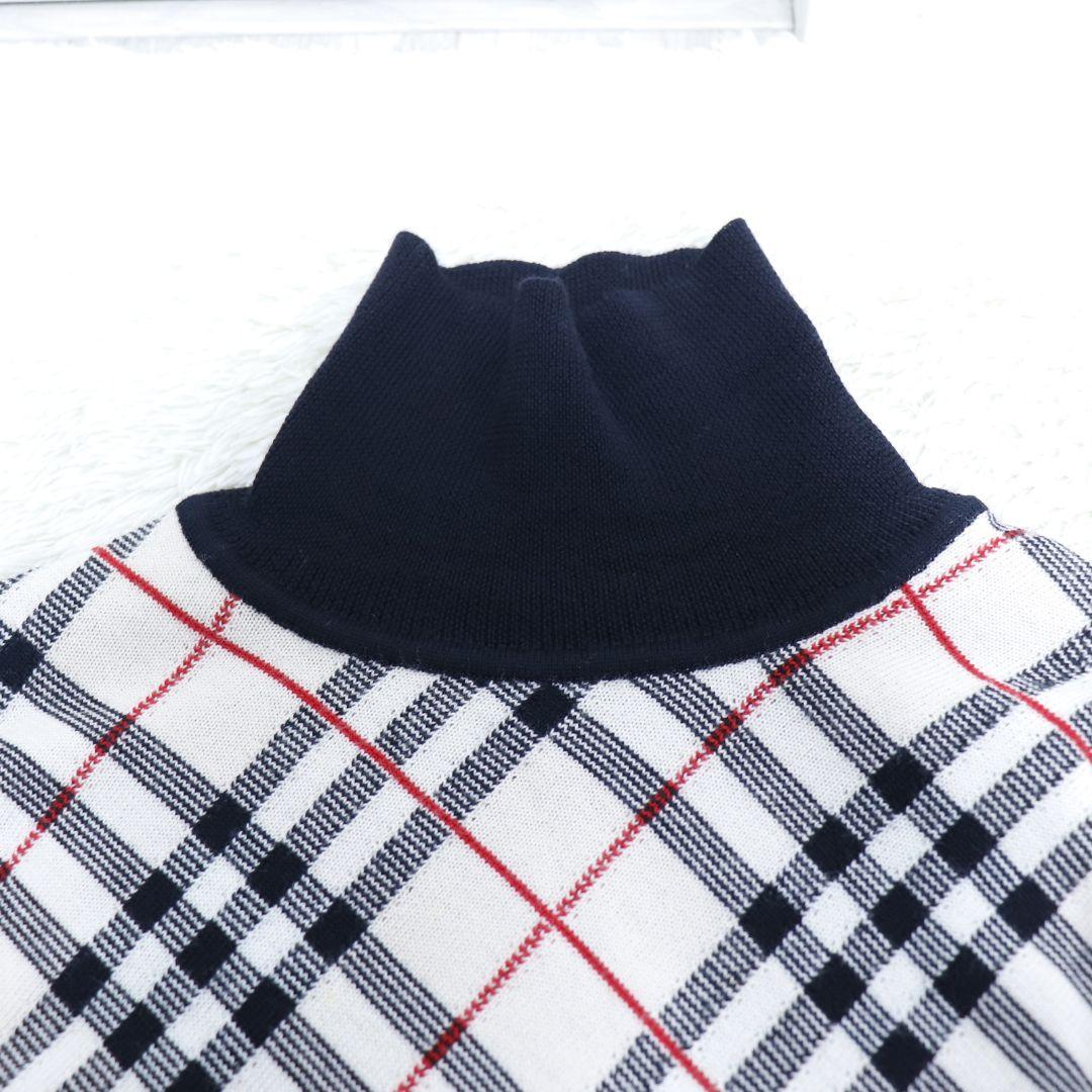 BURBERRY GOLF タートルネック　ノバチェック　ニット　LL