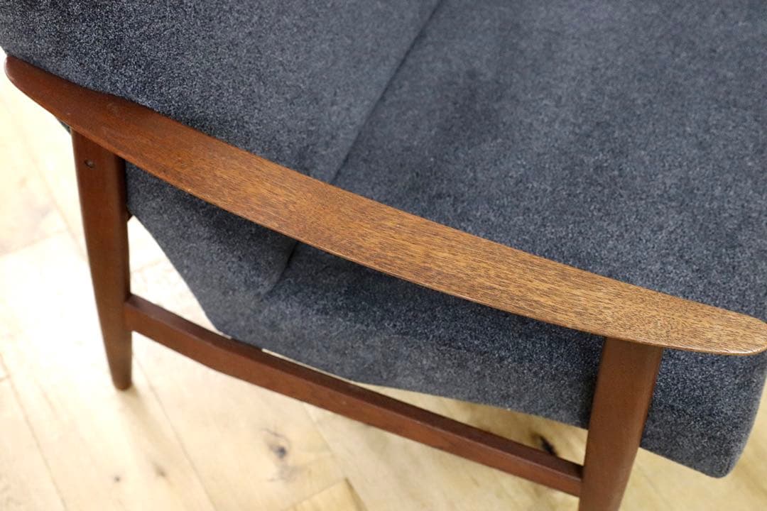 GMFK822B○北欧スタイル ヴィンテージ イージーチェア アームソファ チー