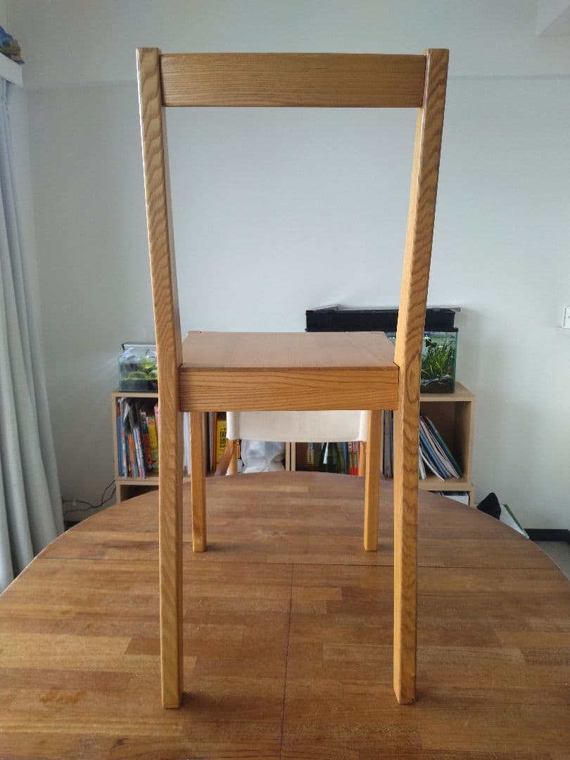 【てつのつるぎ】MUJI無印良品 タモ無垢材チェア2脚/ダイニング