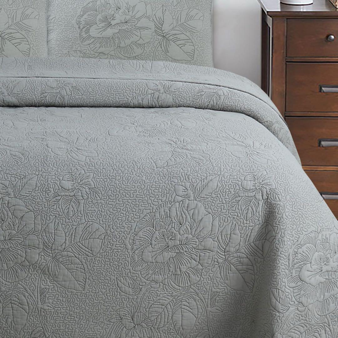 キルトベッドカバー3点セット綿マルチカバー キルティング SGYJ