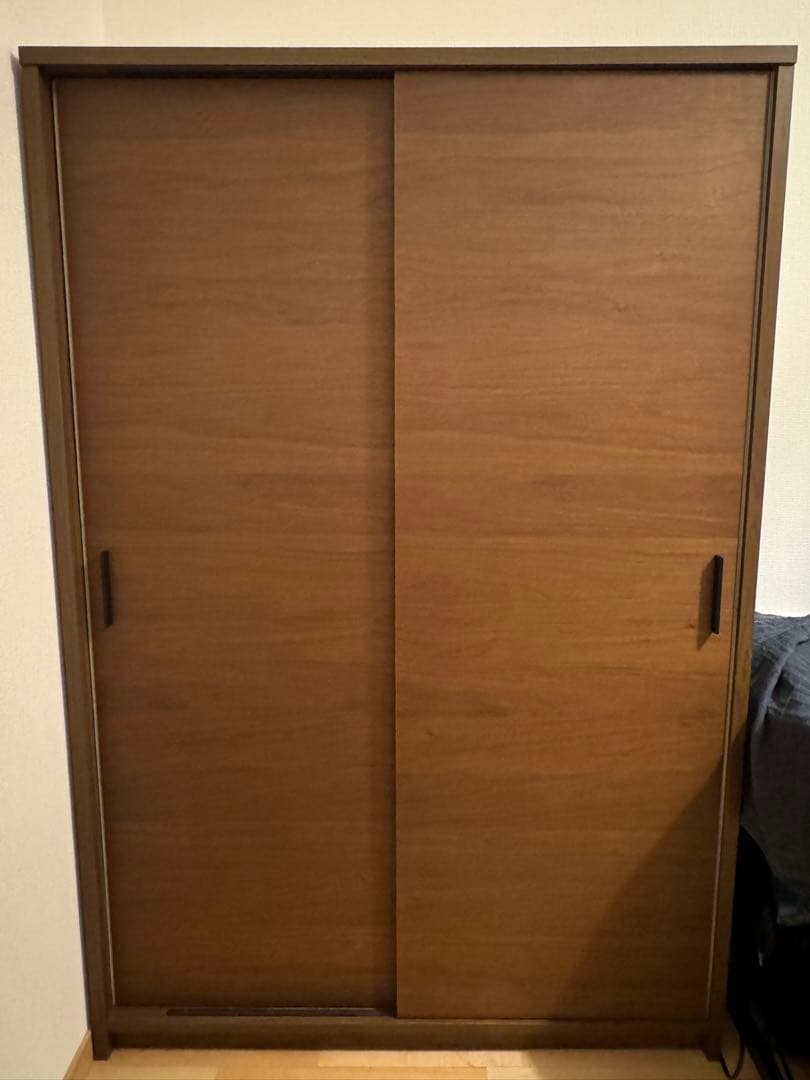 本棚 扉付き 大容量 ウォールナット ワイド