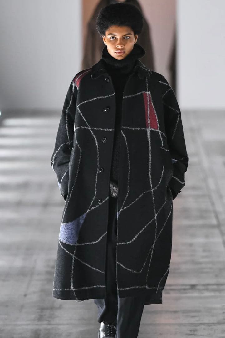 YOKE ジャガードバルマカーンコート　チェスターコート