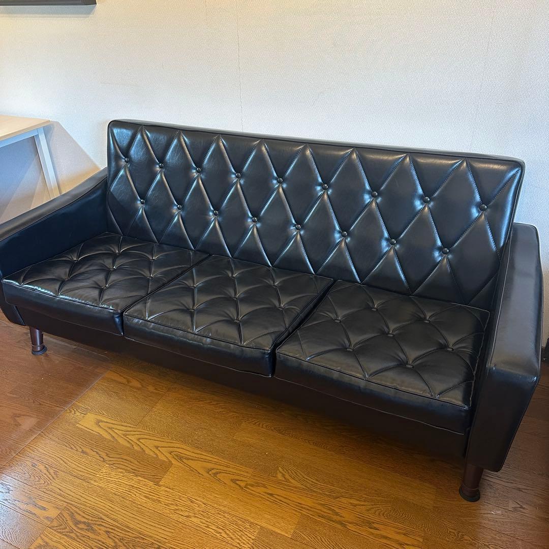 hoseカリモク家具 カリモク60 ロビーチェア ソファ 3人掛け 革張り