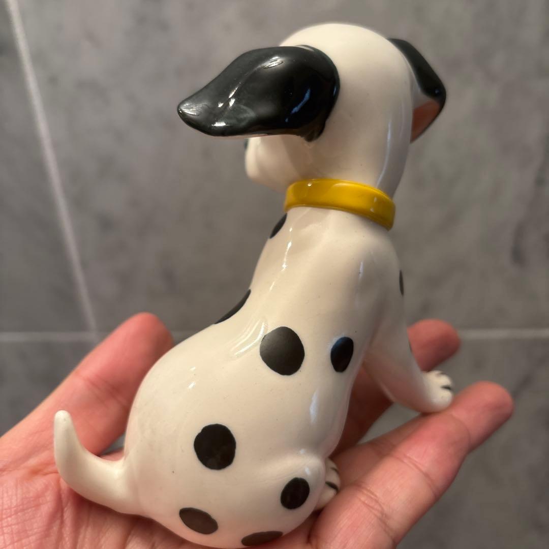 90年代ビンテージ　手描きの瞳が美しい101匹わんちゃんの陶器オブジェ