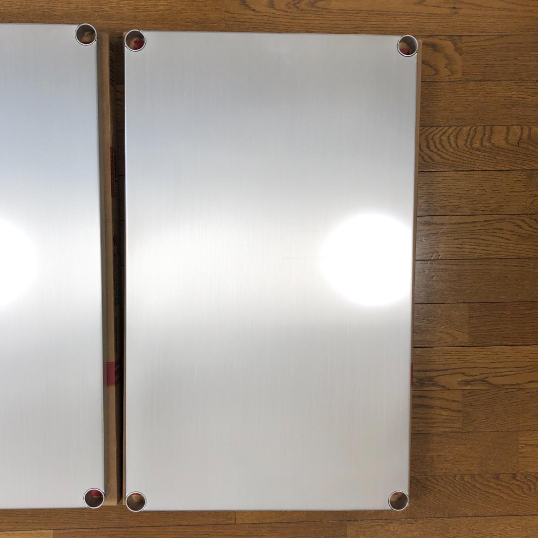 ルミナスプレミアムソリッドシェルフ幅75 奥行45 ポール径25mm 2枚セット