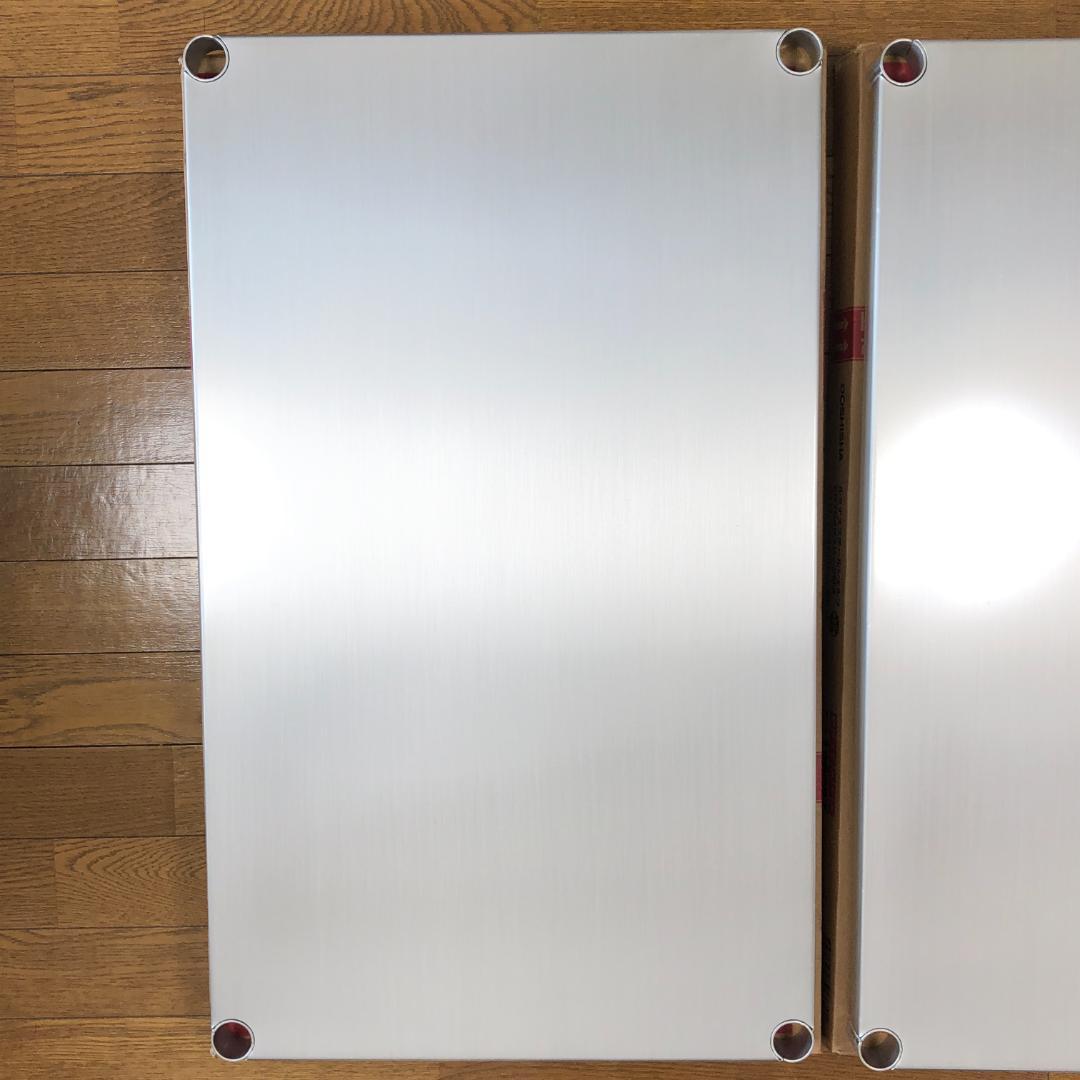 ルミナスプレミアムソリッドシェルフ幅75 奥行45 ポール径25mm 2枚セット