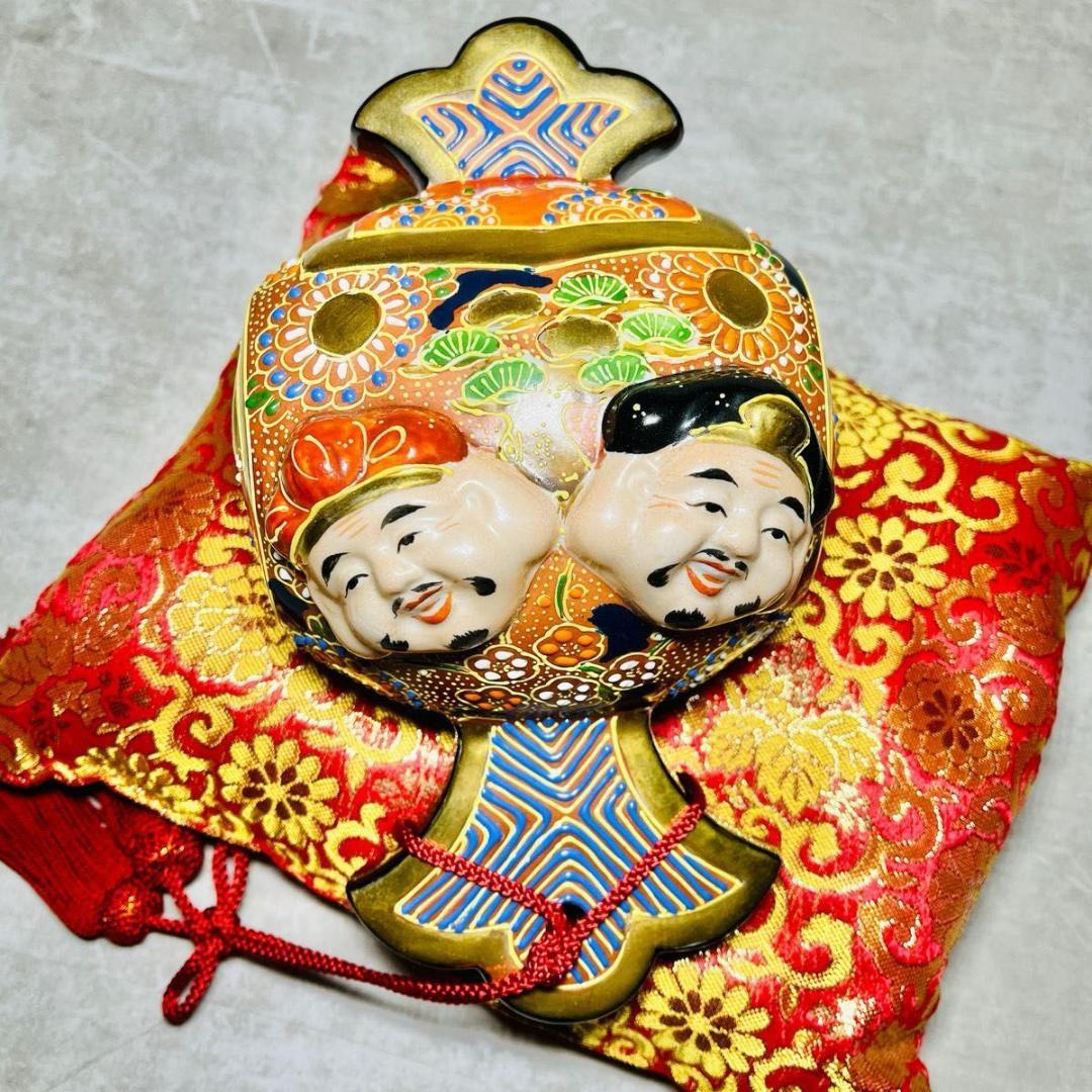 【金運・成功に特化】金の打ち出の小槌　恵比寿様　大黒様　九谷焼　金運　縁起物