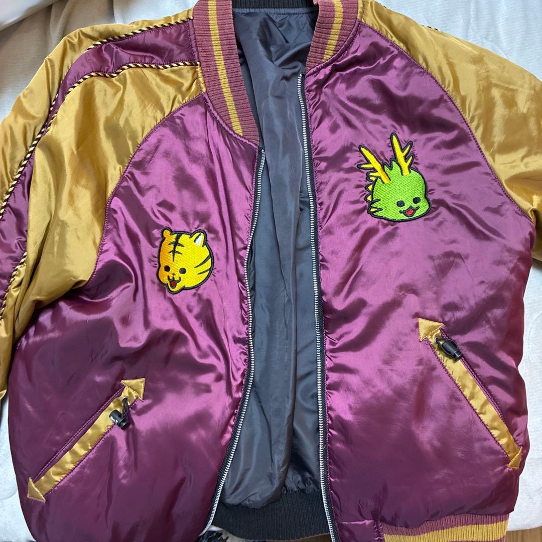 美品CUNE スカジャン サイズ2 メンズLサイズ相当 タイガー&ドラゴンうさぎ