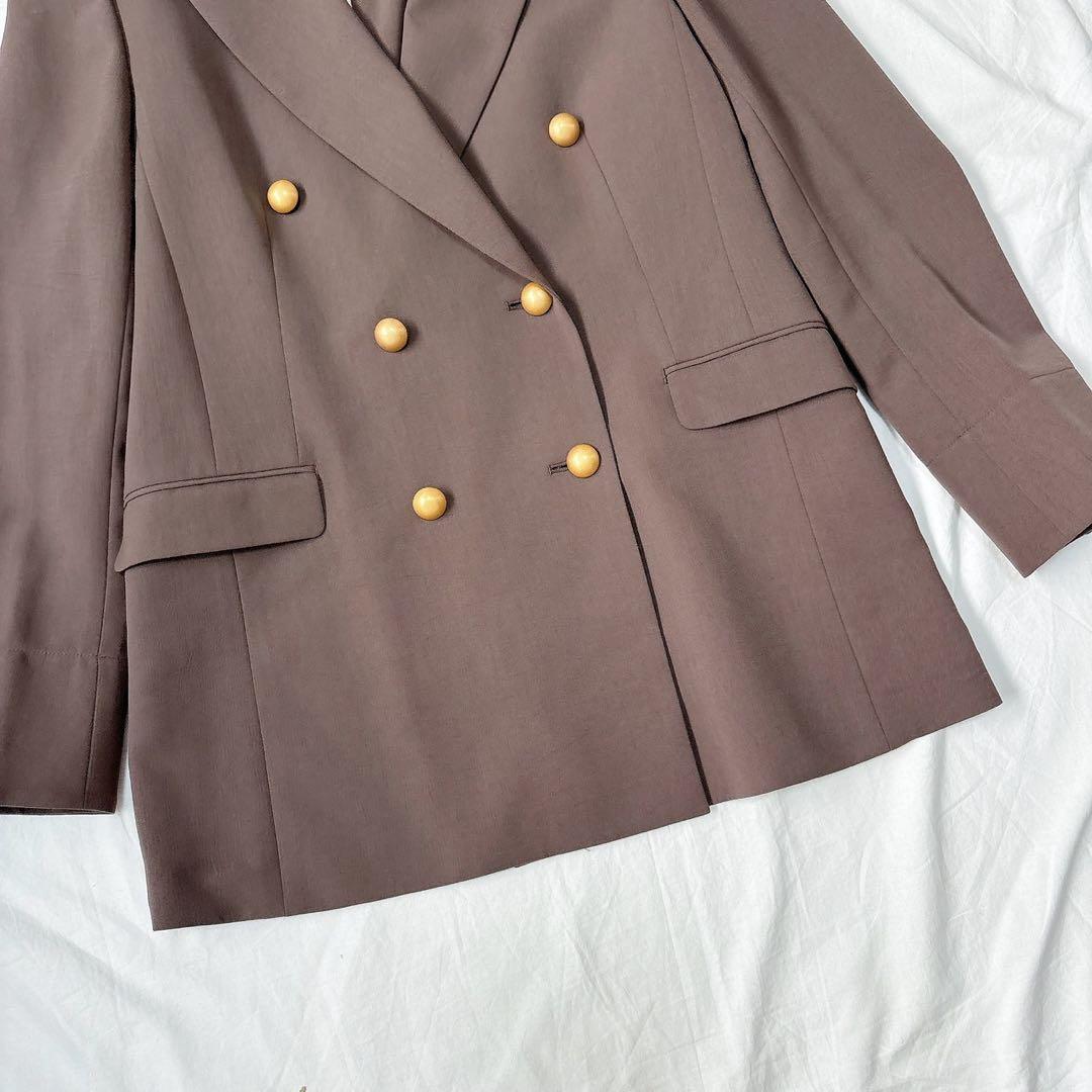 AOKI 2wayストレッチ トロピカルジャケット パンツ 茶 セットアップ 9