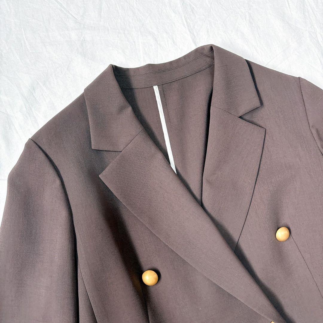 AOKI 2wayストレッチ トロピカルジャケット パンツ 茶 セットアップ 9