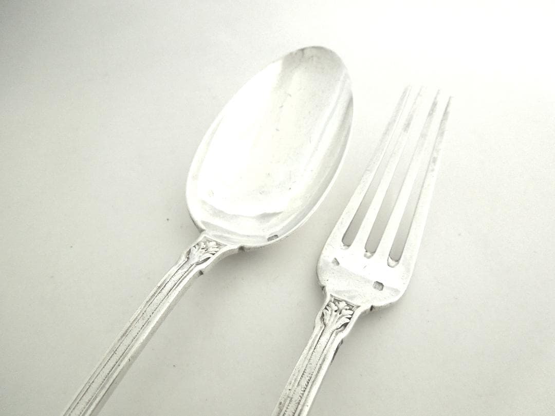 フランス　シルバースプーン&フォーク　純銀