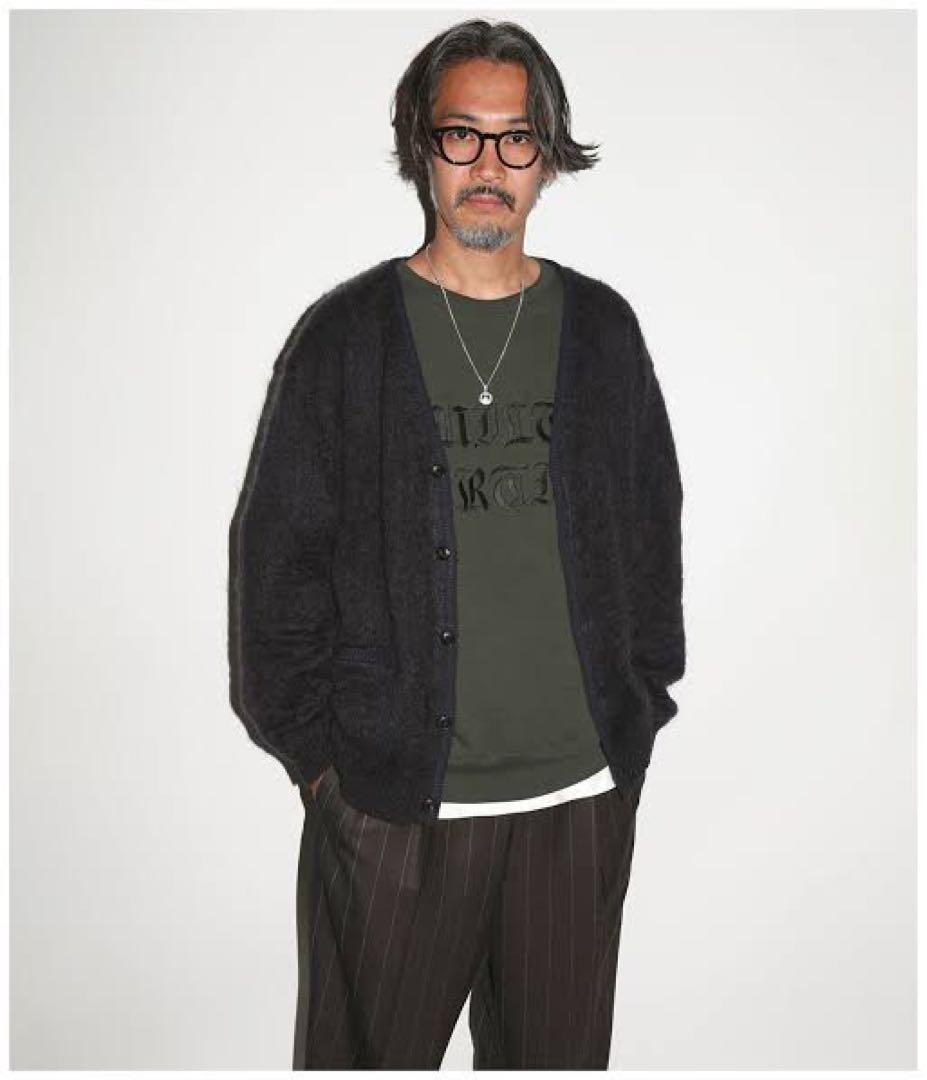 ワコマリア wackomaria モヘヤ カーディガン　黒