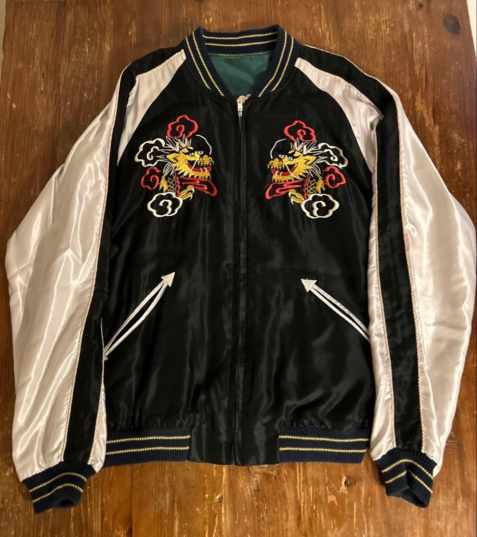 テーラー東洋　スカジャン　Lサイズ　龍　日本地図