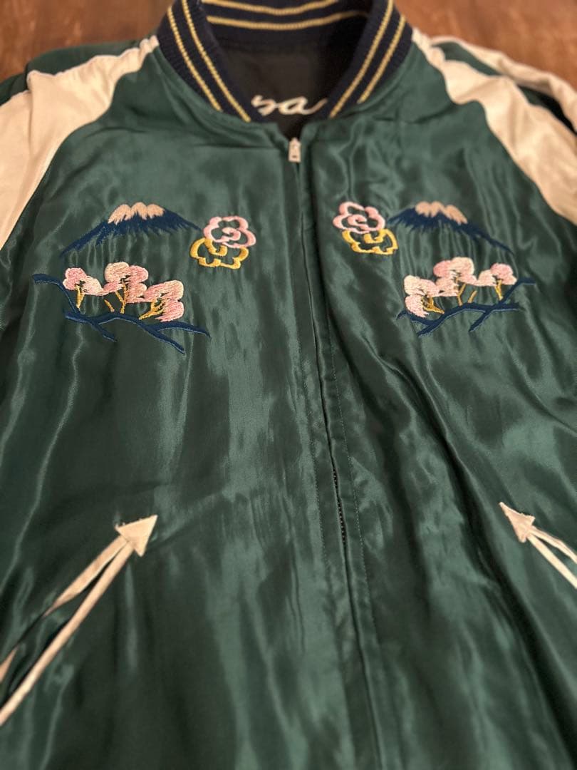 テーラー東洋　スカジャン　Lサイズ　龍　日本地図