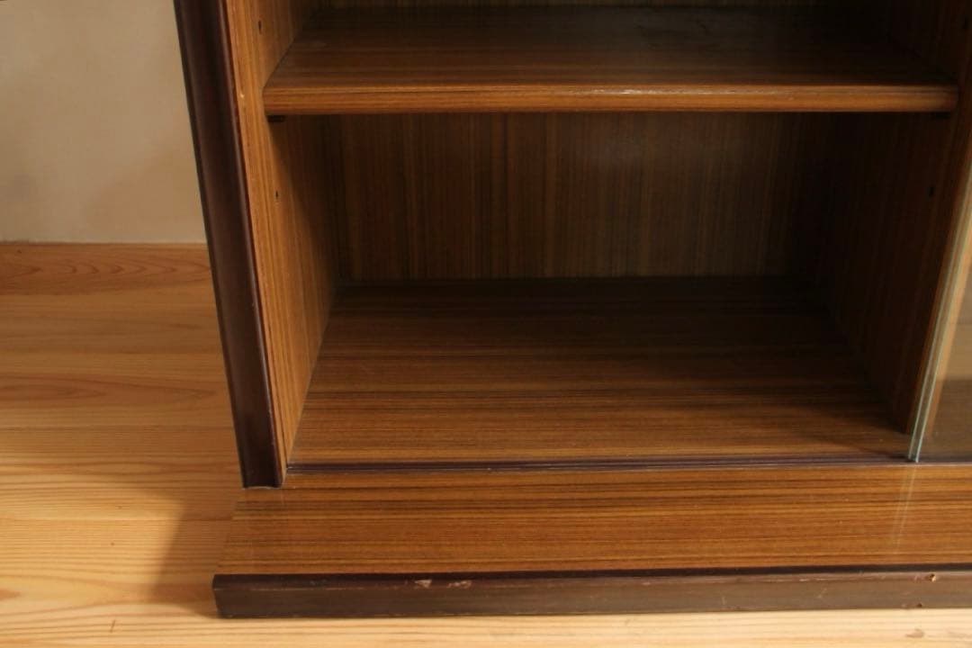 ガラス棚　本棚　収納棚　レトロ家具　古道具　古家具　ビンテージ