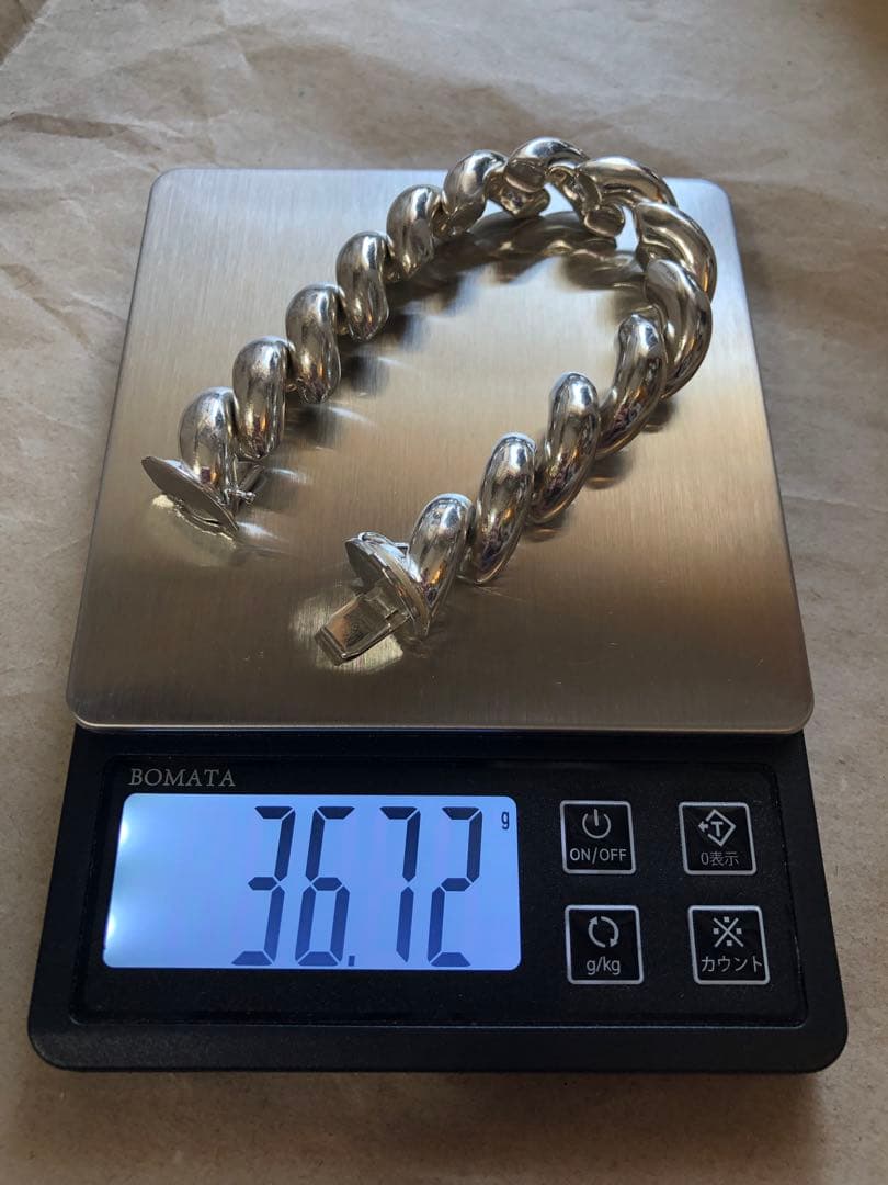 vintage old 925 ITALY サンマルコ ブレスレット 大サイズ