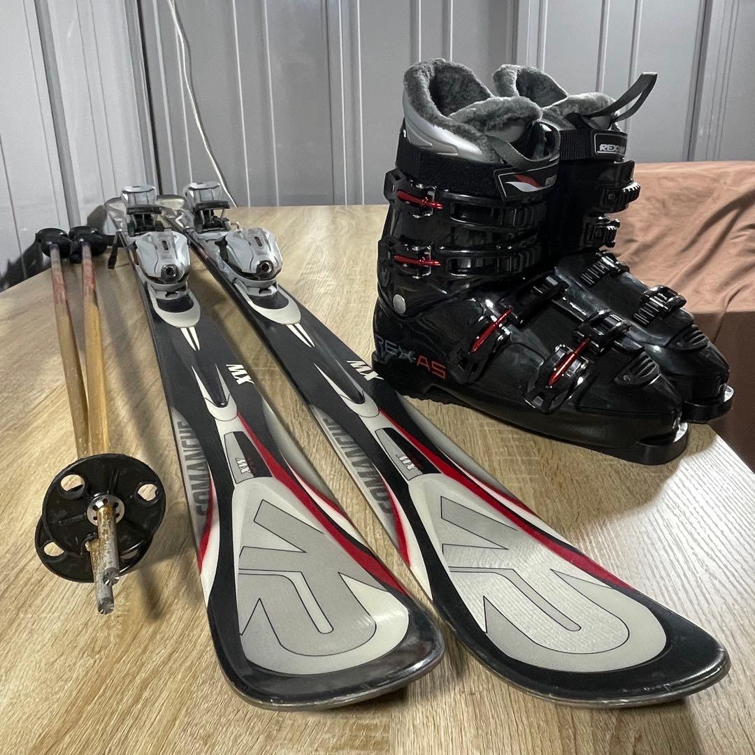 K2 167cm REXXAM 27cm ストック125cm スキーセット