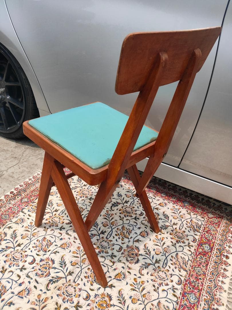 (ベリーさん専用) マルニ☆デルタチェア②☆ビンテージ☆レトロ ターコイズ