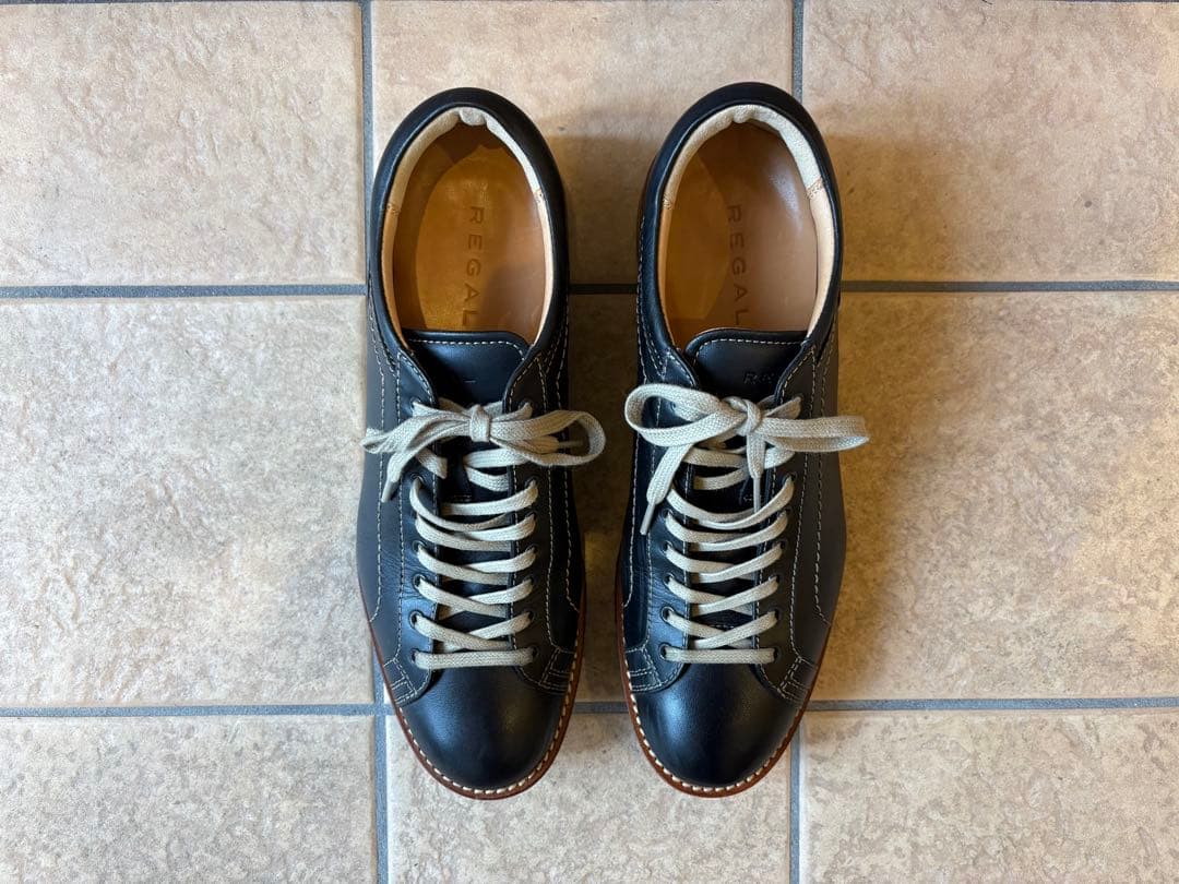 リーガル　レースアップレザー スニーカー　60EL 黒