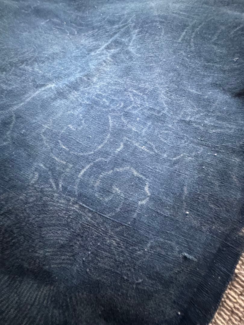 古布大正期　鶴と亀暖簾　のれん　本藍染フェード感が素敵　純和アンティーク