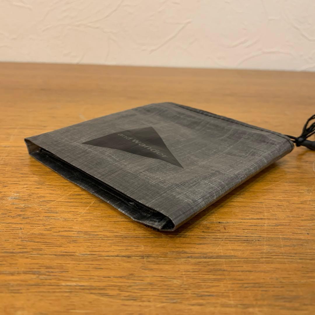 N0830-6★未使用 and wander 財布 グレー